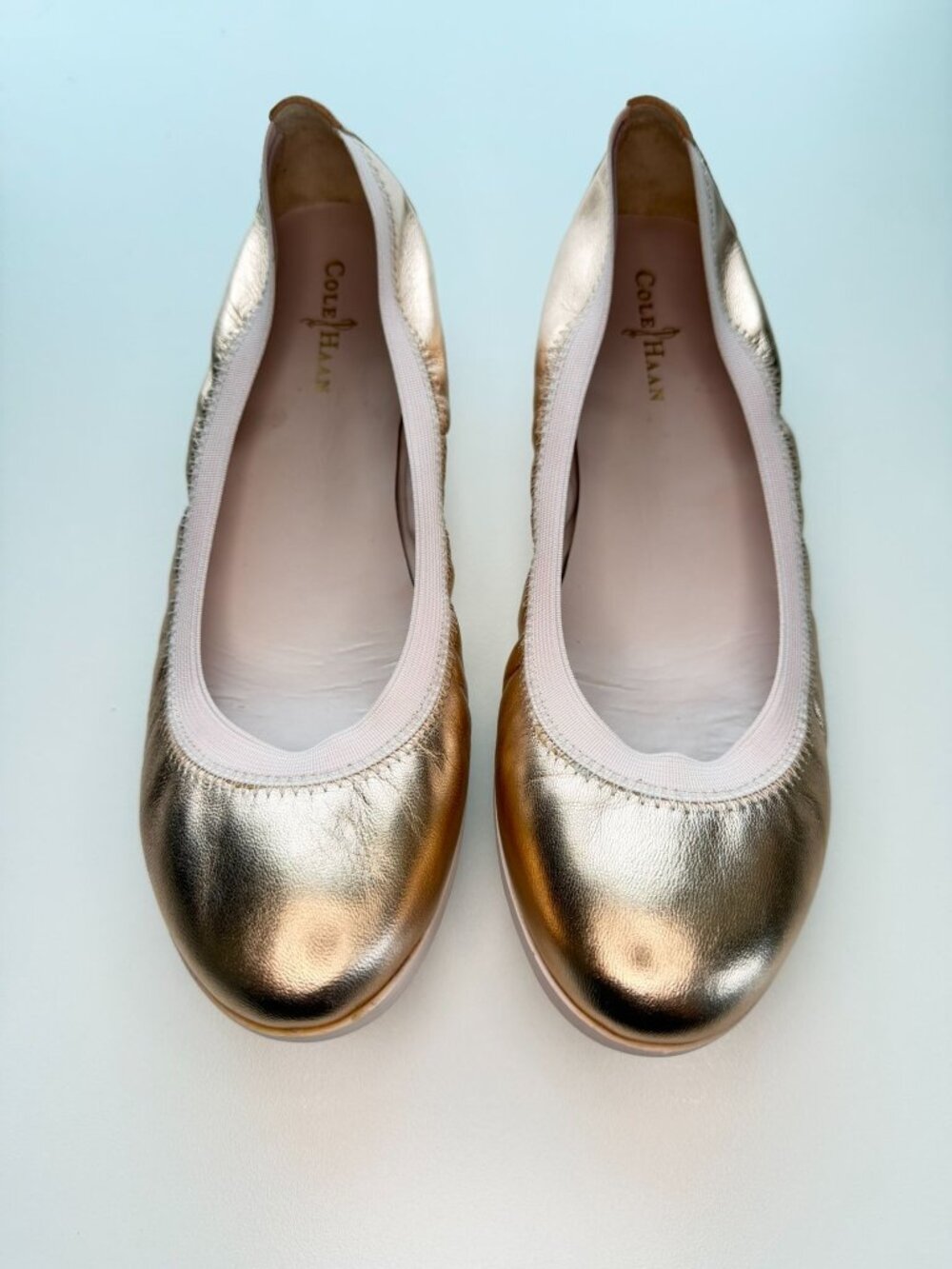 Cole Haan Ballet Rose Gold Metallic Ballet Flats's Women 7.5B - Picture 1 of 8